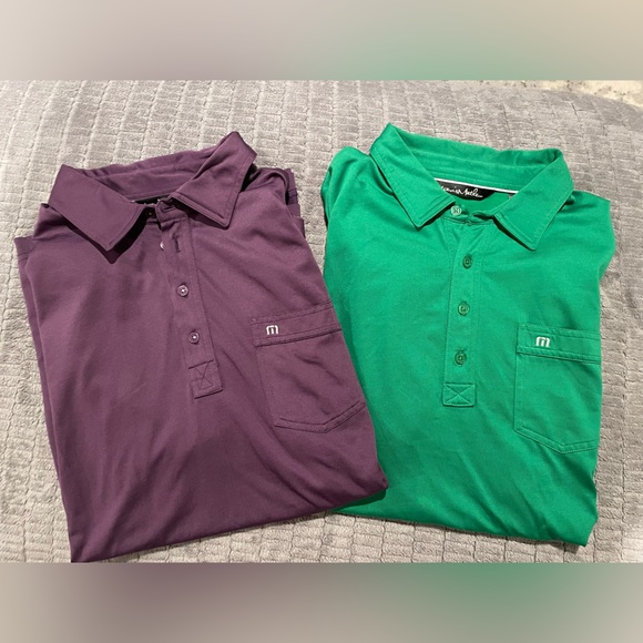 Travis Mathew Other - Travis Mathew Purple and Green Polo Shirts Lot of 2 Size Large